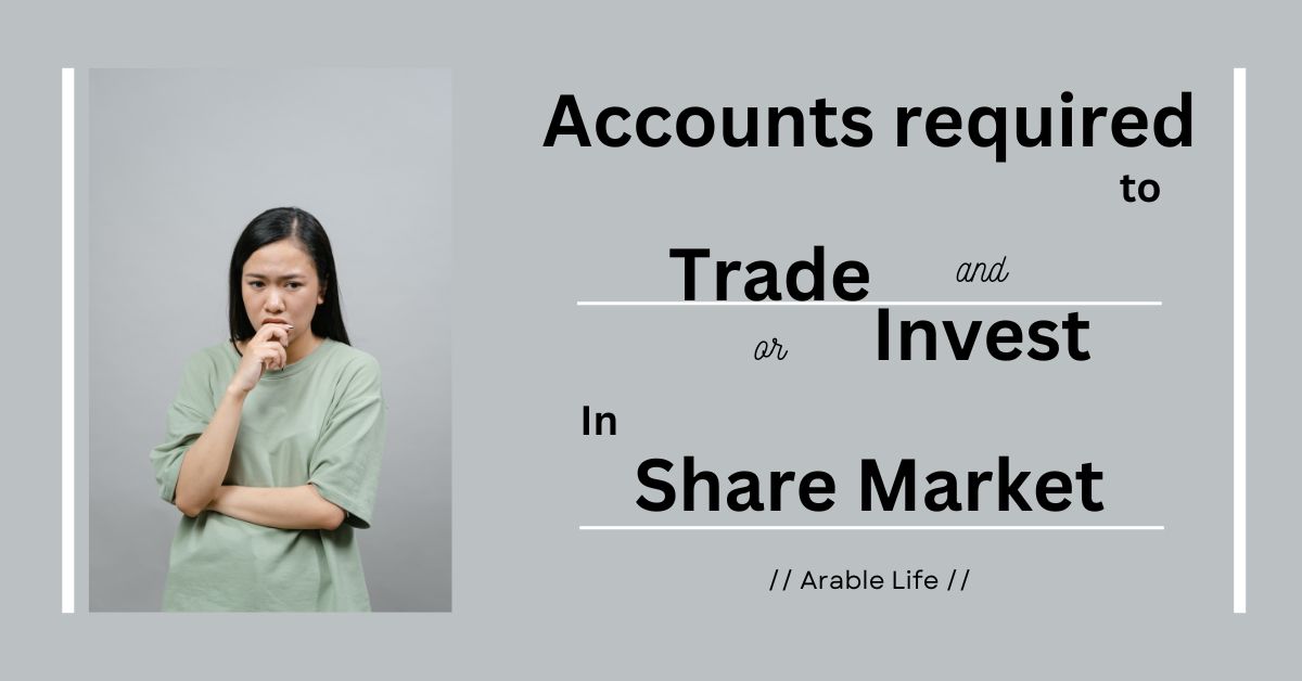 Accounts required to invest in the share market or Stock market, difference between demat and trading account